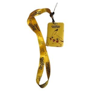 NWT Pokémon Lanyard ID Card Holder Pikachu Yellow